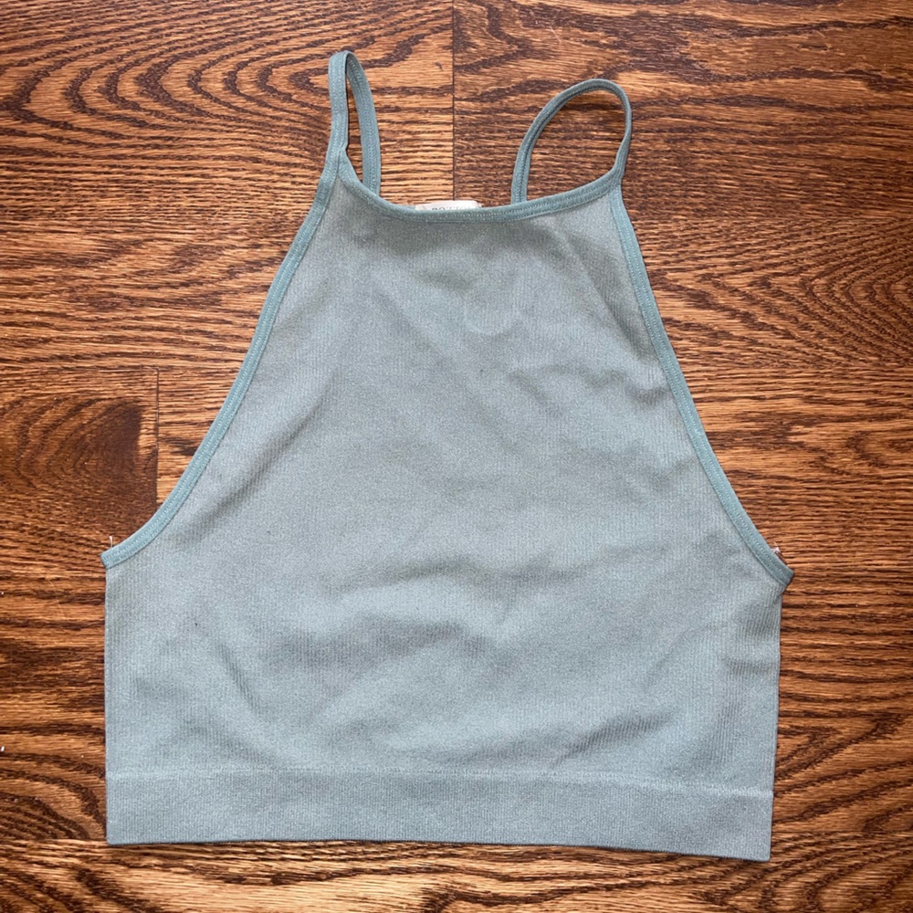 halter ripped crop top